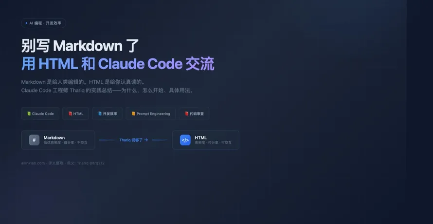 别写 Markdown 了——用 HTML 和 Claude Code 交流
