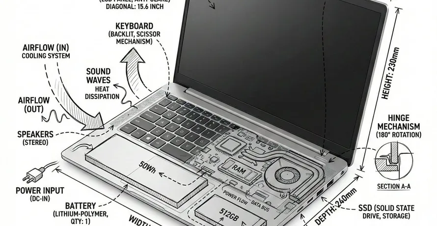 Technical Annotation Infographic Prompt for Product Images